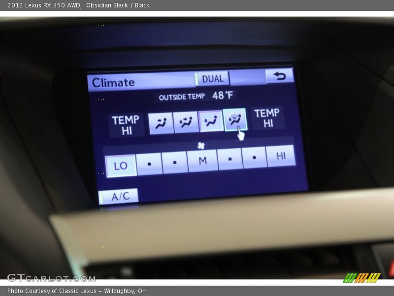 Obsidian Black / Black 2012 Lexus RX 350 AWD