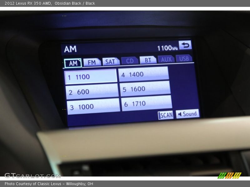 Obsidian Black / Black 2012 Lexus RX 350 AWD