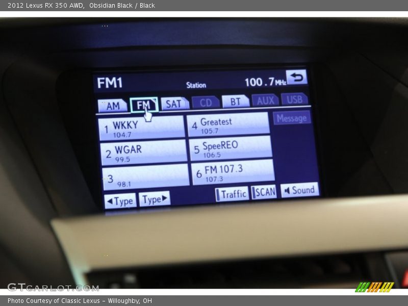 Obsidian Black / Black 2012 Lexus RX 350 AWD