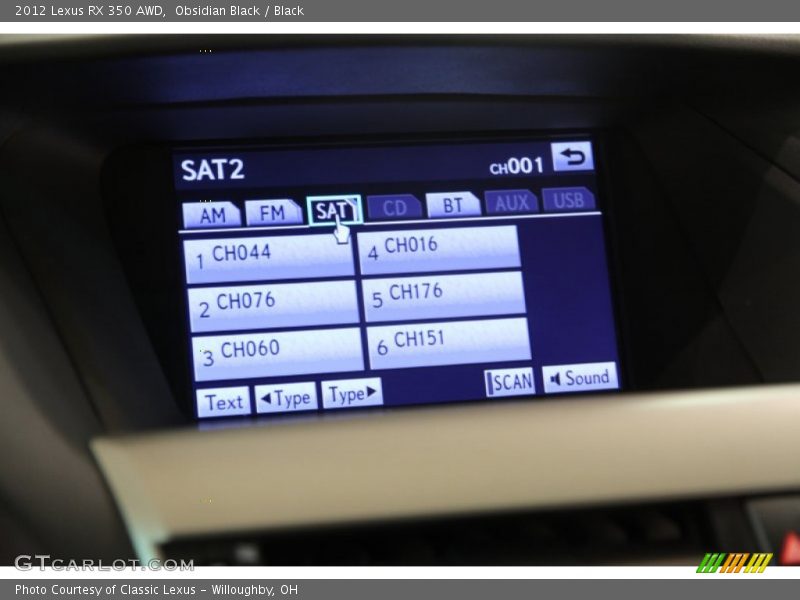 Obsidian Black / Black 2012 Lexus RX 350 AWD