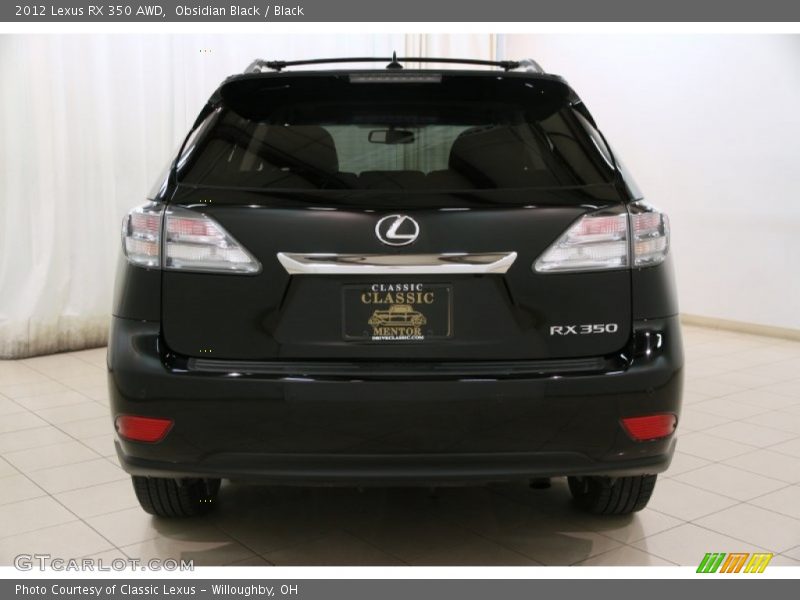Obsidian Black / Black 2012 Lexus RX 350 AWD