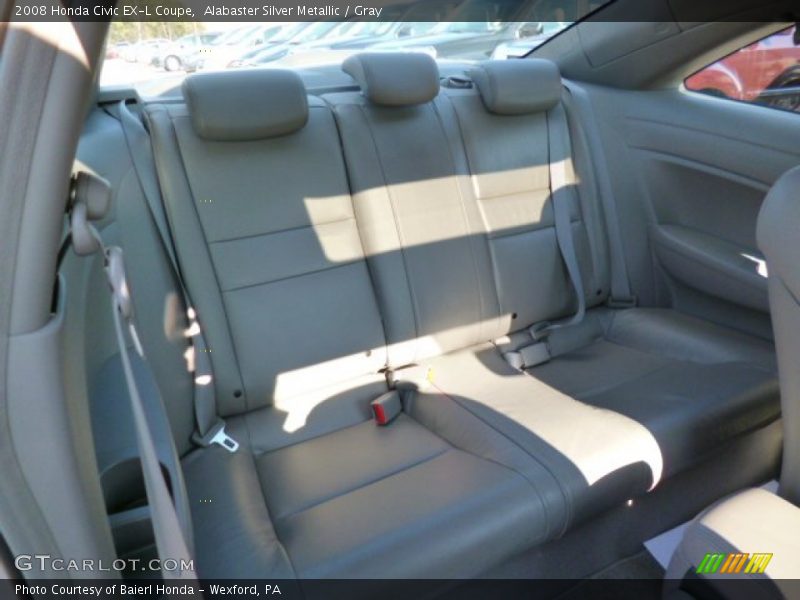 Alabaster Silver Metallic / Gray 2008 Honda Civic EX-L Coupe