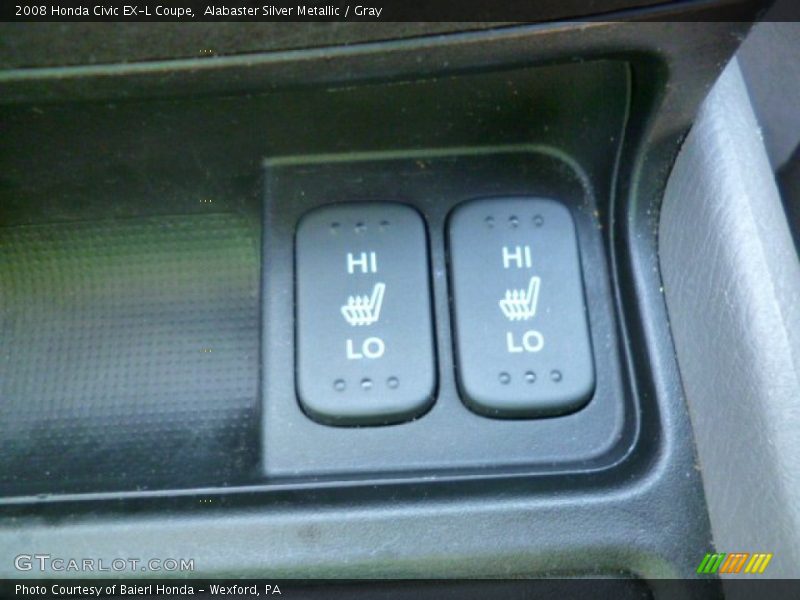 Alabaster Silver Metallic / Gray 2008 Honda Civic EX-L Coupe