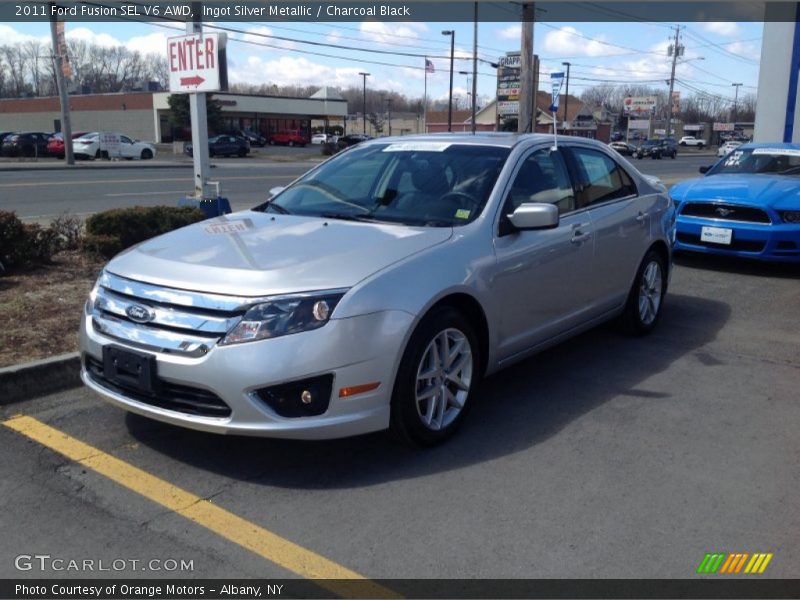 Ingot Silver Metallic / Charcoal Black 2011 Ford Fusion SEL V6 AWD