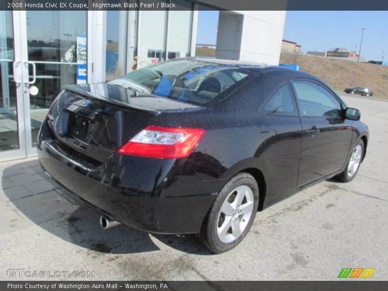 Nighthawk Black Pearl / Black 2008 Honda Civic EX Coupe