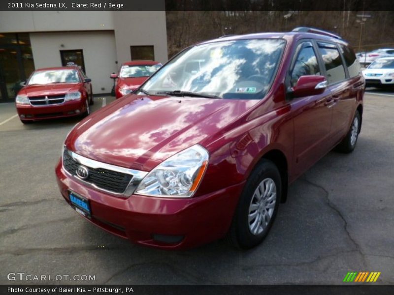 Claret Red / Beige 2011 Kia Sedona LX