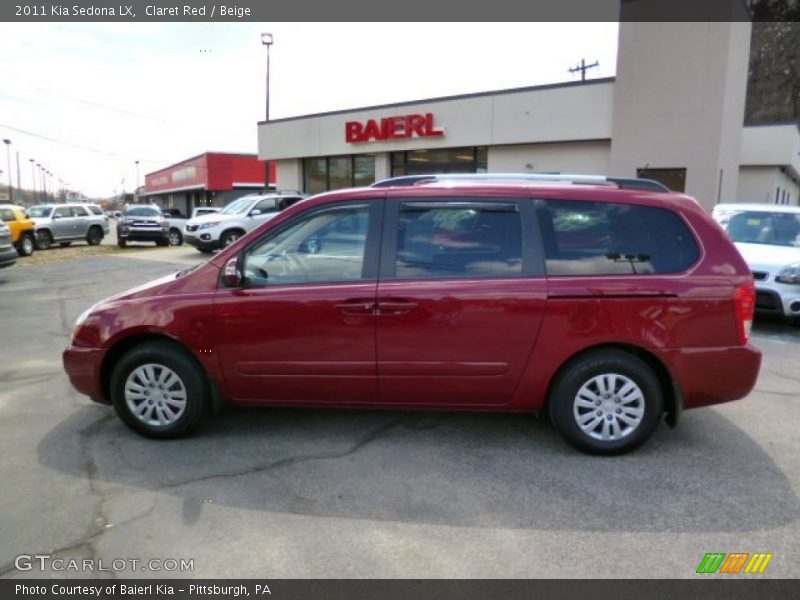 Claret Red / Beige 2011 Kia Sedona LX