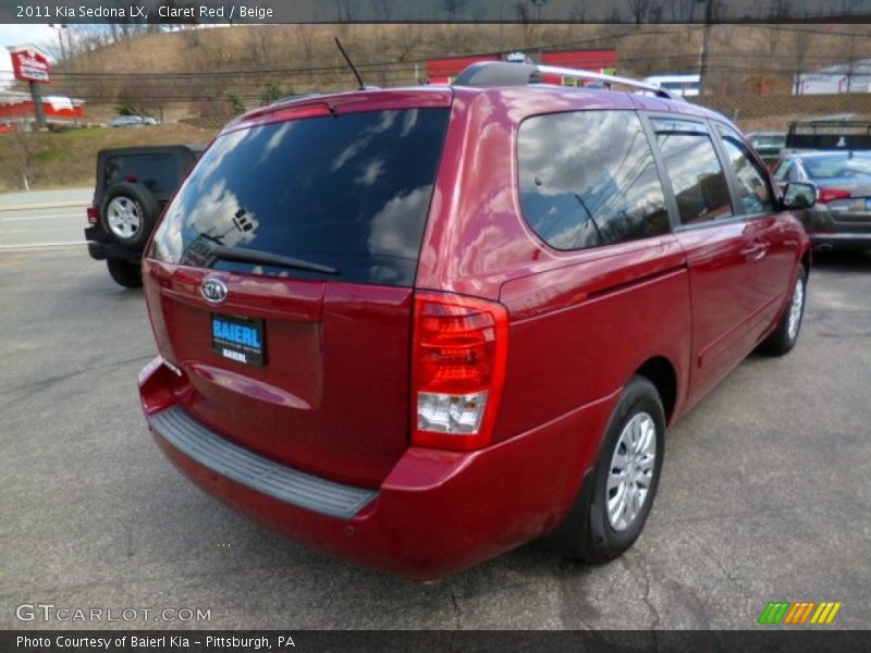 Claret Red / Beige 2011 Kia Sedona LX