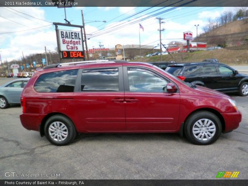 Claret Red / Beige 2011 Kia Sedona LX