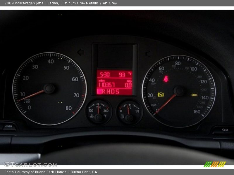 Platinum Gray Metallic / Art Grey 2009 Volkswagen Jetta S Sedan