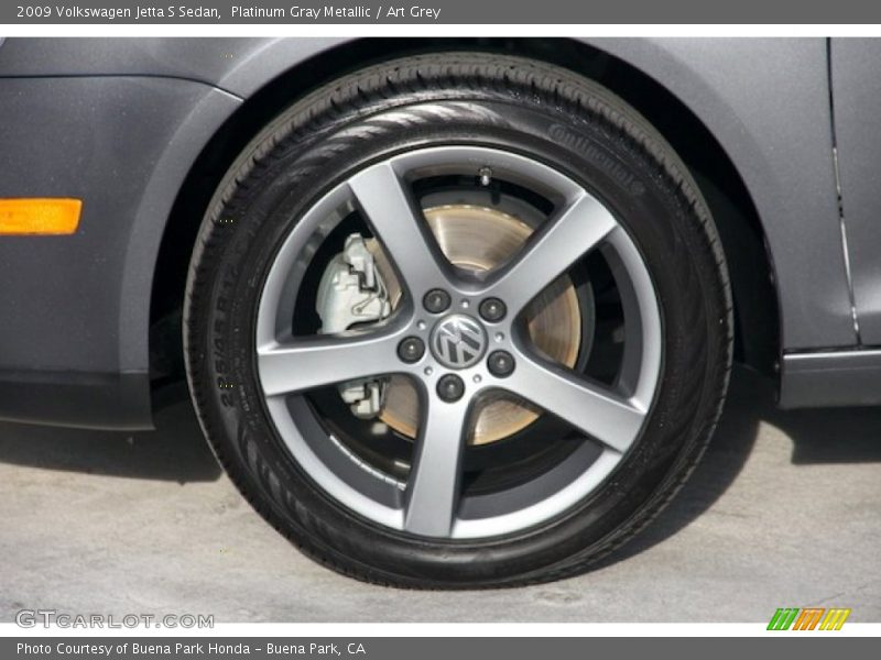 Platinum Gray Metallic / Art Grey 2009 Volkswagen Jetta S Sedan