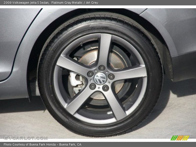 Platinum Gray Metallic / Art Grey 2009 Volkswagen Jetta S Sedan