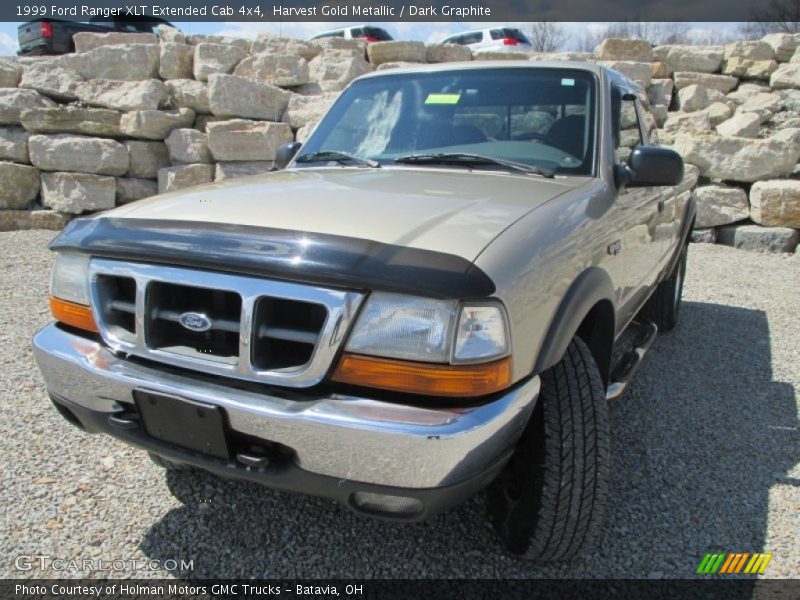 Harvest Gold Metallic / Dark Graphite 1999 Ford Ranger XLT Extended Cab 4x4