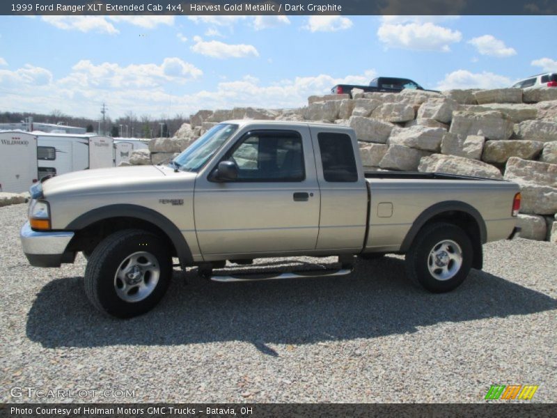 Harvest Gold Metallic / Dark Graphite 1999 Ford Ranger XLT Extended Cab 4x4