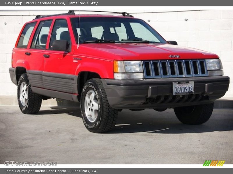 Flame Red / Gray 1994 Jeep Grand Cherokee SE 4x4