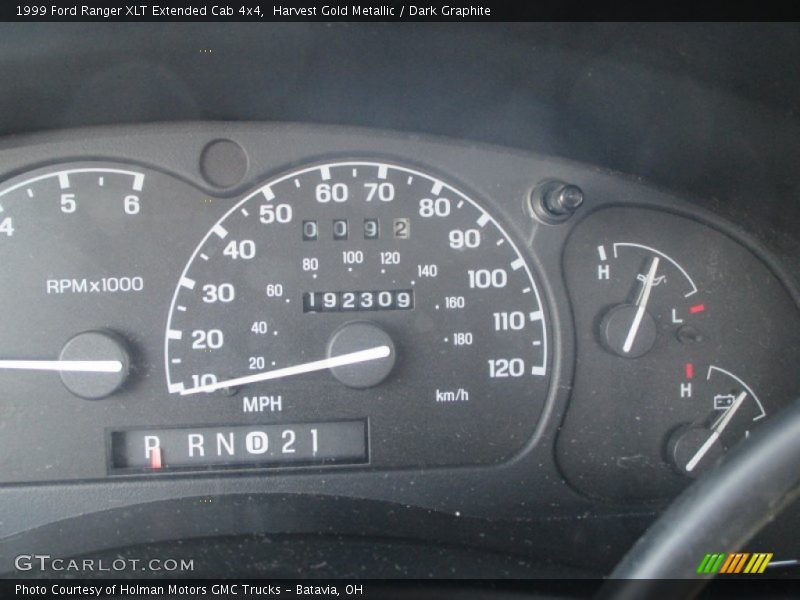 Harvest Gold Metallic / Dark Graphite 1999 Ford Ranger XLT Extended Cab 4x4