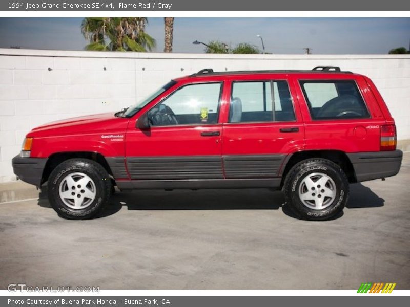 Flame Red / Gray 1994 Jeep Grand Cherokee SE 4x4