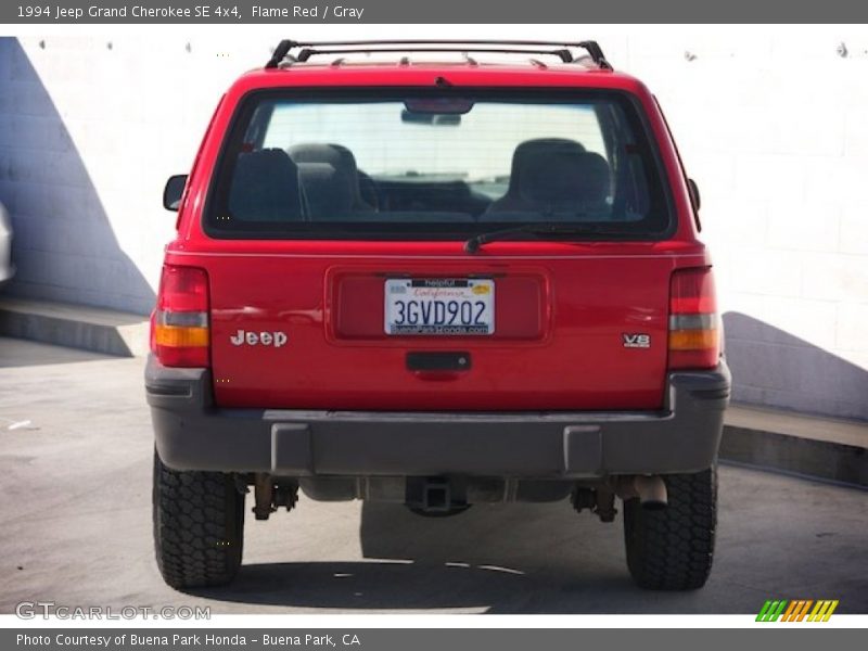 Flame Red / Gray 1994 Jeep Grand Cherokee SE 4x4