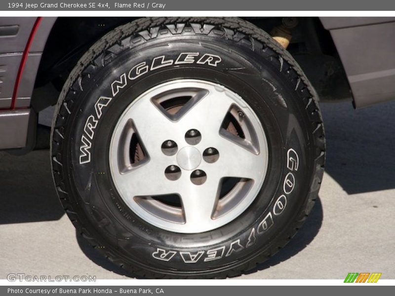 Flame Red / Gray 1994 Jeep Grand Cherokee SE 4x4
