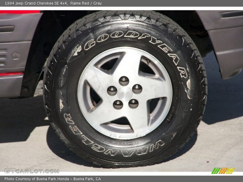 Flame Red / Gray 1994 Jeep Grand Cherokee SE 4x4