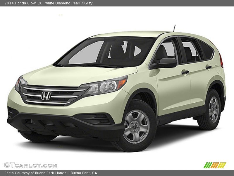 White Diamond Pearl / Gray 2014 Honda CR-V LX