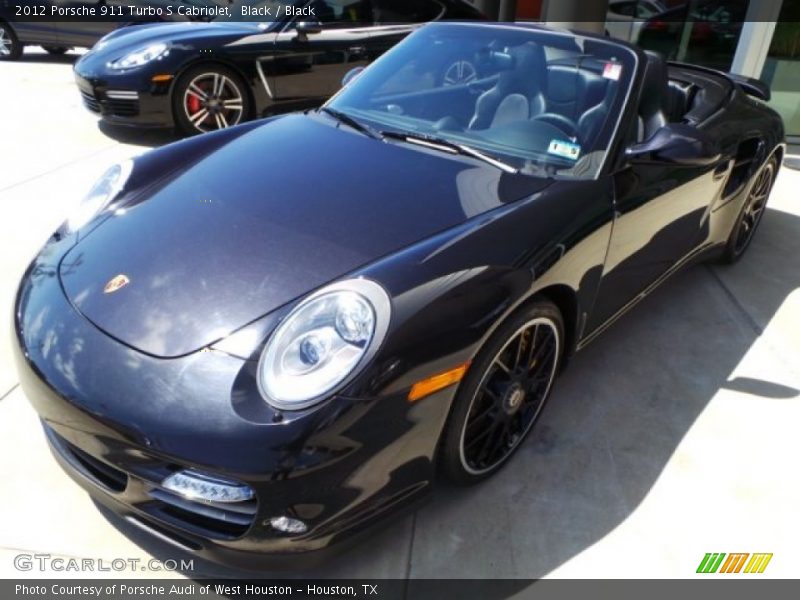Black / Black 2012 Porsche 911 Turbo S Cabriolet