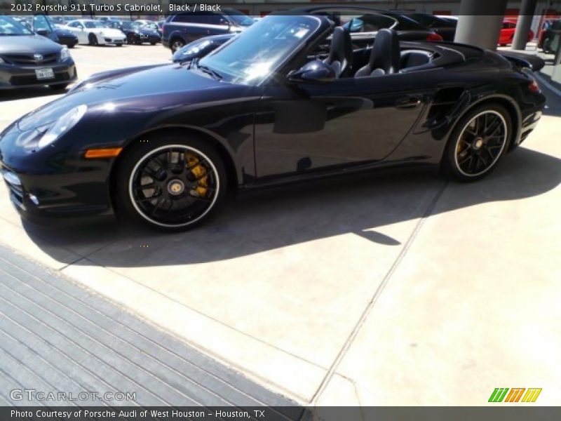 Black / Black 2012 Porsche 911 Turbo S Cabriolet