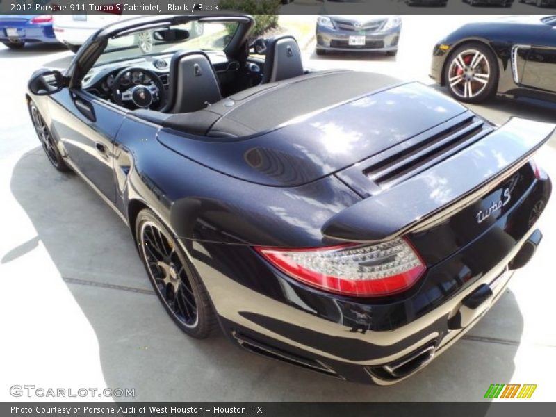 Black / Black 2012 Porsche 911 Turbo S Cabriolet