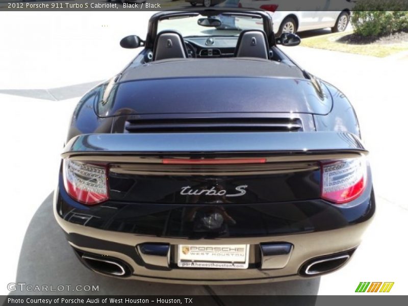 Black / Black 2012 Porsche 911 Turbo S Cabriolet