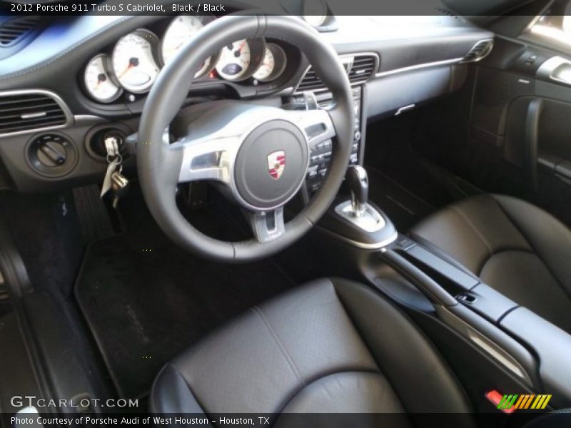 Black / Black 2012 Porsche 911 Turbo S Cabriolet