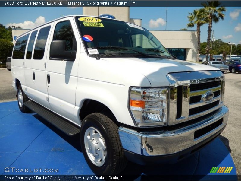 Oxford White / Medium Flint 2013 Ford E Series Van E350 XLT Passenger
