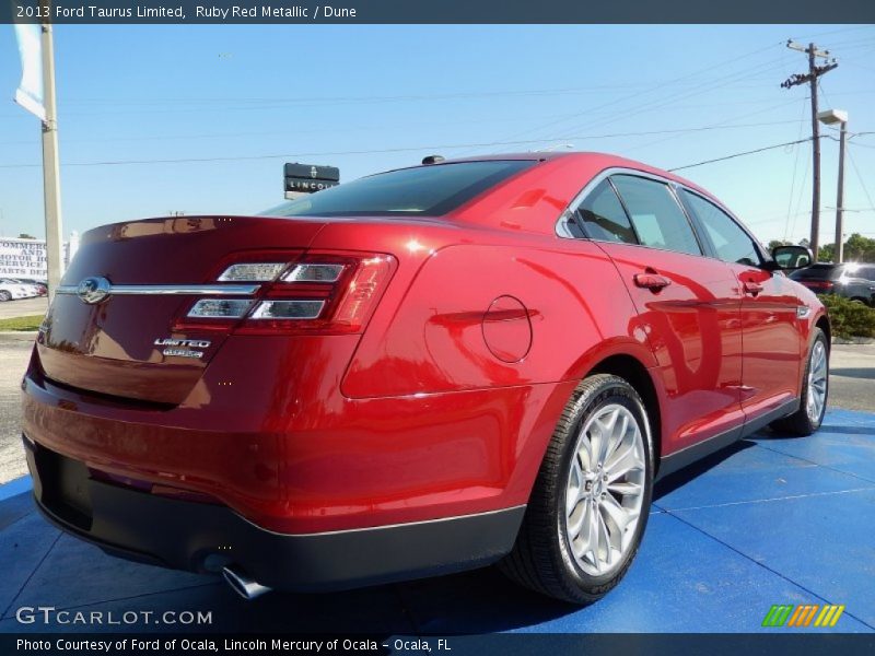 Ruby Red Metallic / Dune 2013 Ford Taurus Limited