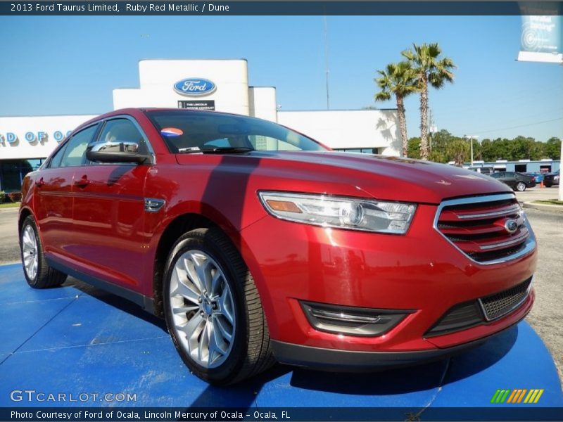 Ruby Red Metallic / Dune 2013 Ford Taurus Limited