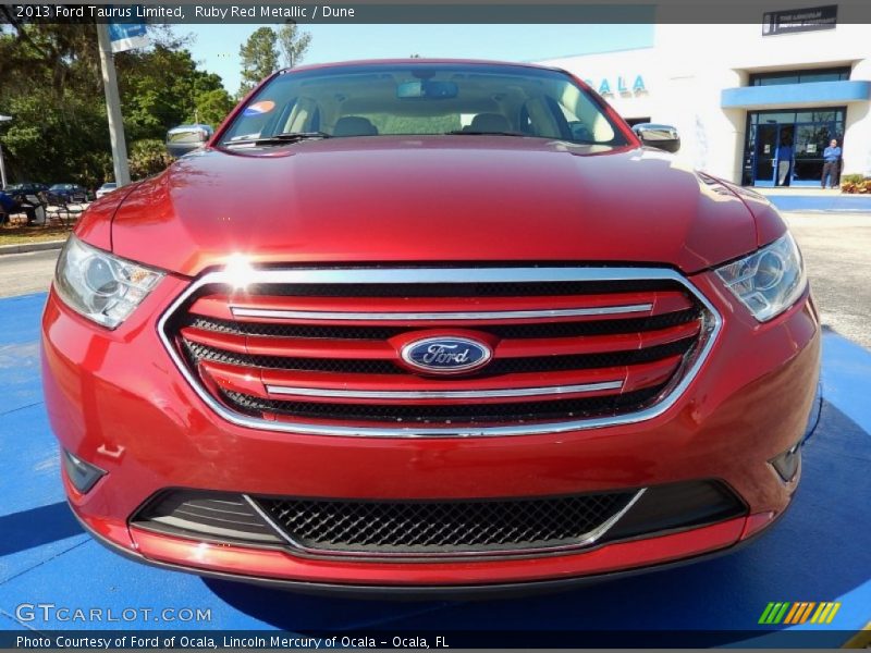 Ruby Red Metallic / Dune 2013 Ford Taurus Limited