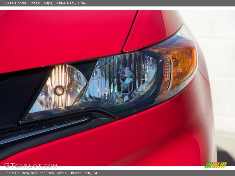Rallye Red / Gray 2014 Honda Civic LX Coupe