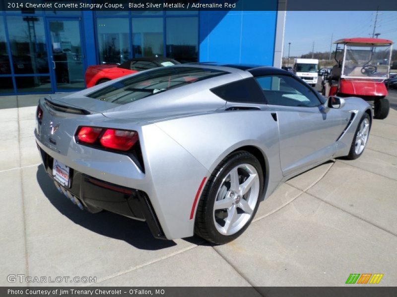 Blade Silver Metallic / Adrenaline Red 2014 Chevrolet Corvette Stingray Coupe