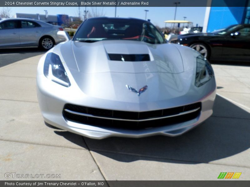 Blade Silver Metallic / Adrenaline Red 2014 Chevrolet Corvette Stingray Coupe