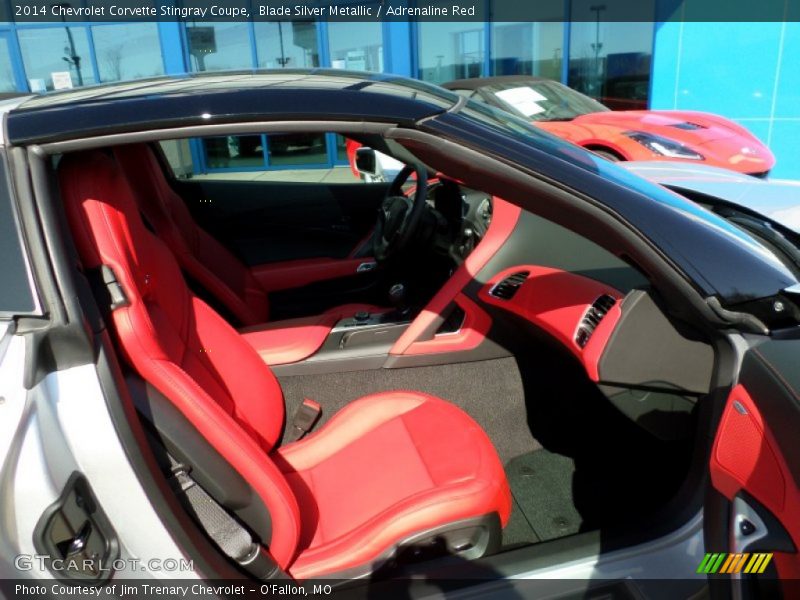 Blade Silver Metallic / Adrenaline Red 2014 Chevrolet Corvette Stingray Coupe