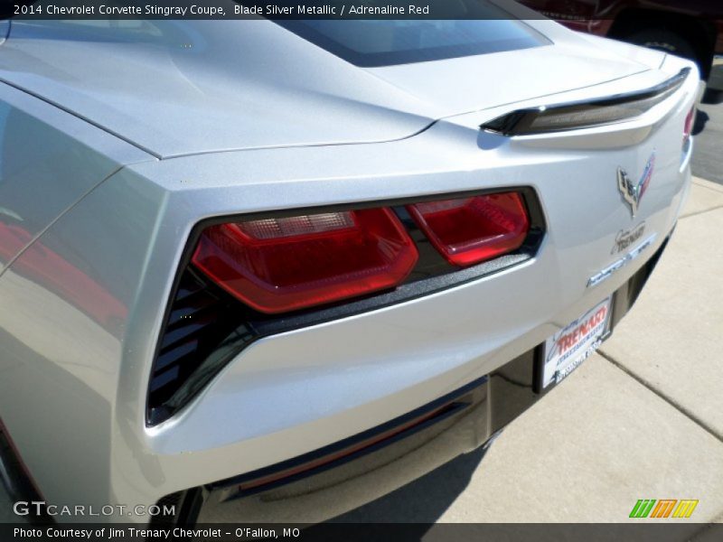 Blade Silver Metallic / Adrenaline Red 2014 Chevrolet Corvette Stingray Coupe