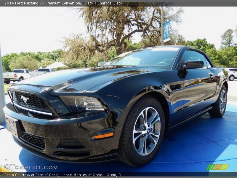 Black / Charcoal Black 2014 Ford Mustang V6 Premium Convertible