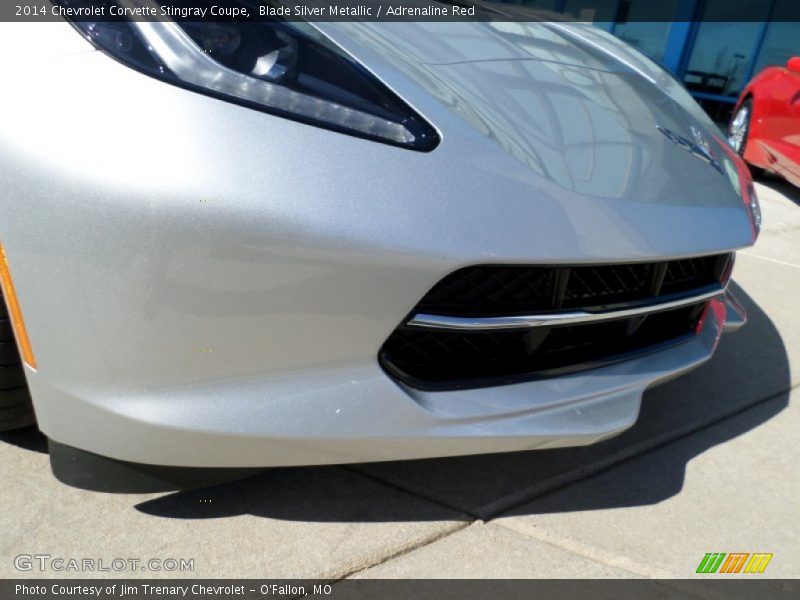 Blade Silver Metallic / Adrenaline Red 2014 Chevrolet Corvette Stingray Coupe