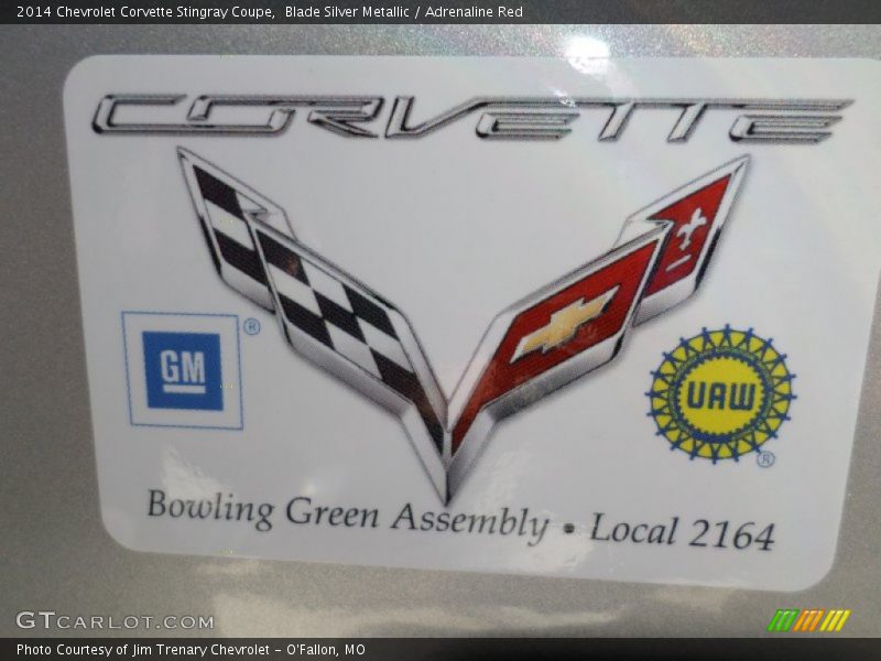 Blade Silver Metallic / Adrenaline Red 2014 Chevrolet Corvette Stingray Coupe