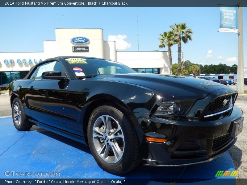 Black / Charcoal Black 2014 Ford Mustang V6 Premium Convertible
