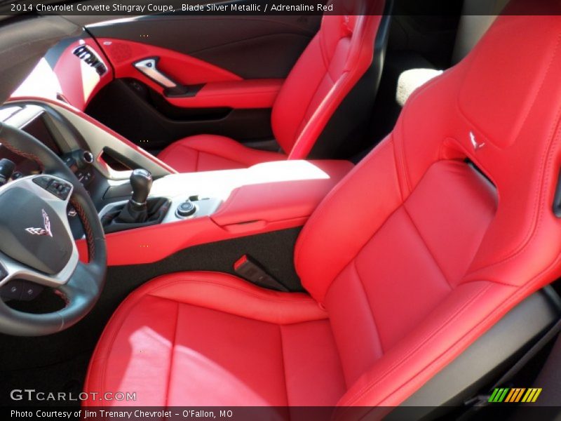 Blade Silver Metallic / Adrenaline Red 2014 Chevrolet Corvette Stingray Coupe