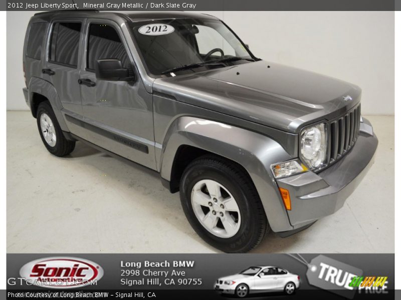 Mineral Gray Metallic / Dark Slate Gray 2012 Jeep Liberty Sport