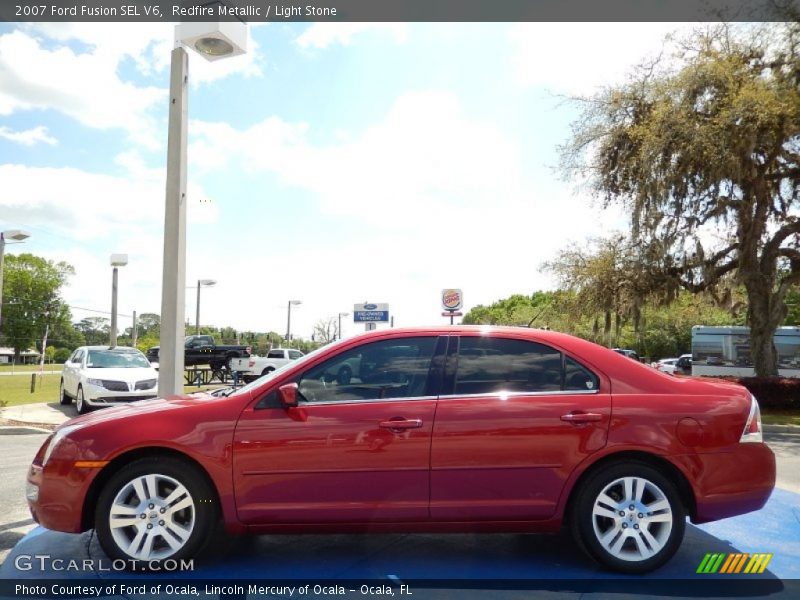 Redfire Metallic / Light Stone 2007 Ford Fusion SEL V6