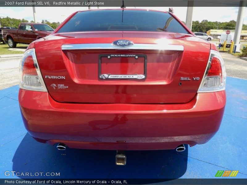 Redfire Metallic / Light Stone 2007 Ford Fusion SEL V6