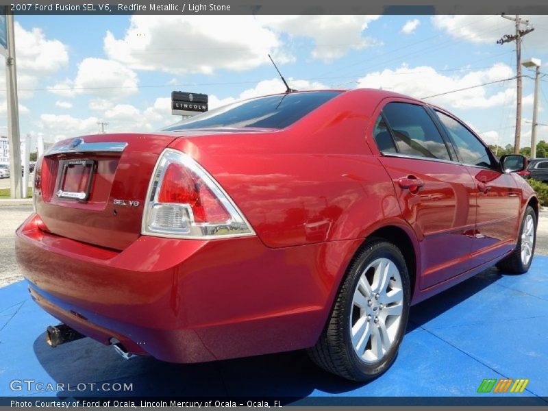 Redfire Metallic / Light Stone 2007 Ford Fusion SEL V6