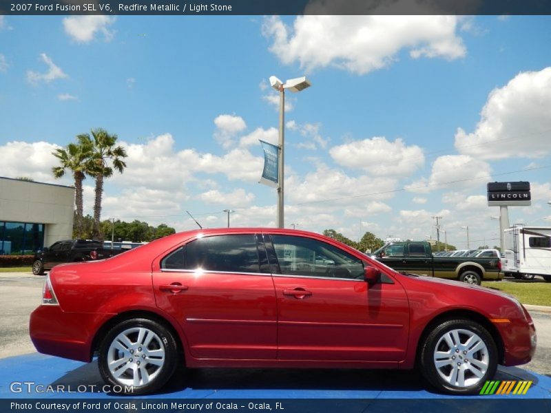 Redfire Metallic / Light Stone 2007 Ford Fusion SEL V6