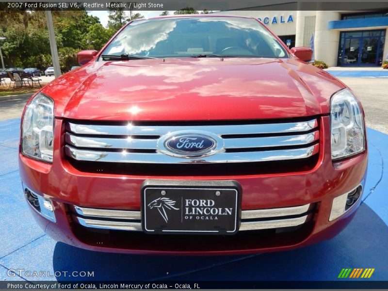 Redfire Metallic / Light Stone 2007 Ford Fusion SEL V6